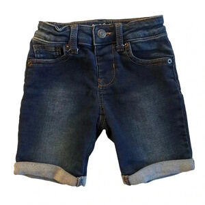Cat & Jack Dark Blue Super Stretch Bermuda Girls Denim Jeans Shorts SZ XS